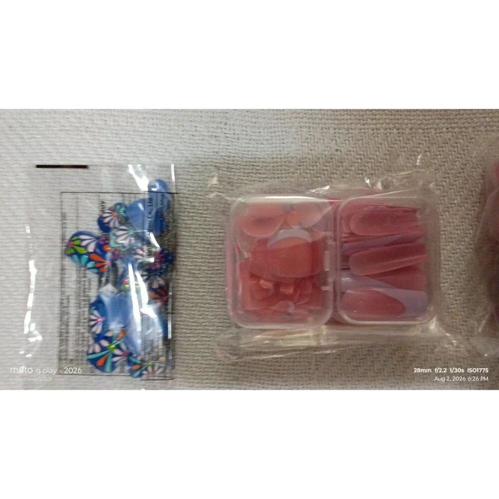 Bulk Set All Different Size Press On Nails with Glue And  Mini Files . NEW!